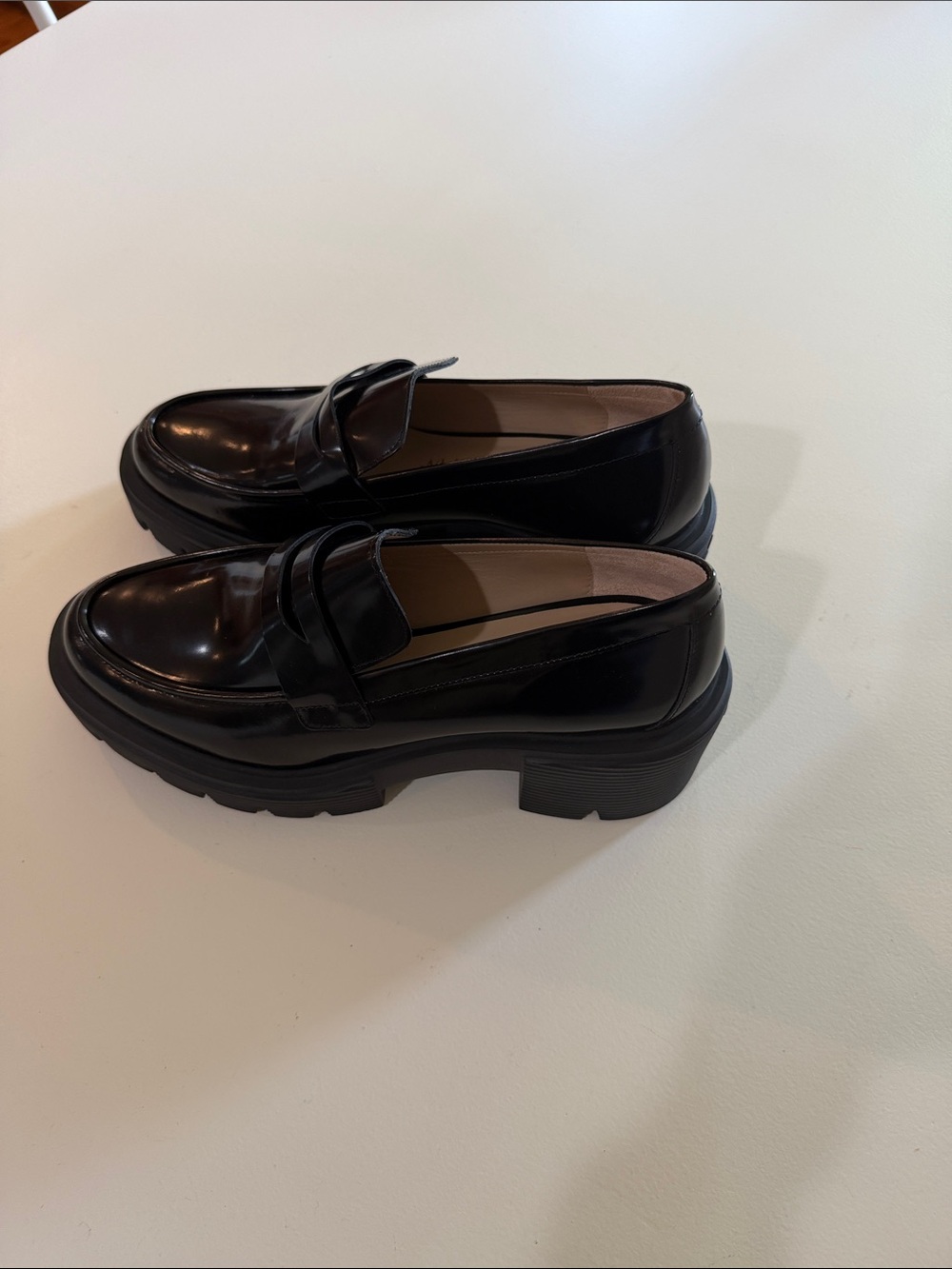Stuart Weitzman Hudson Life Leather Loafers Sz 8.  NWOB. Bag4